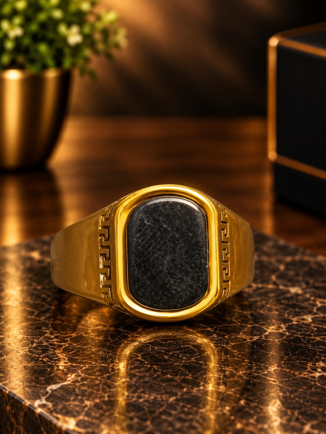 Versace style men's Italian ring