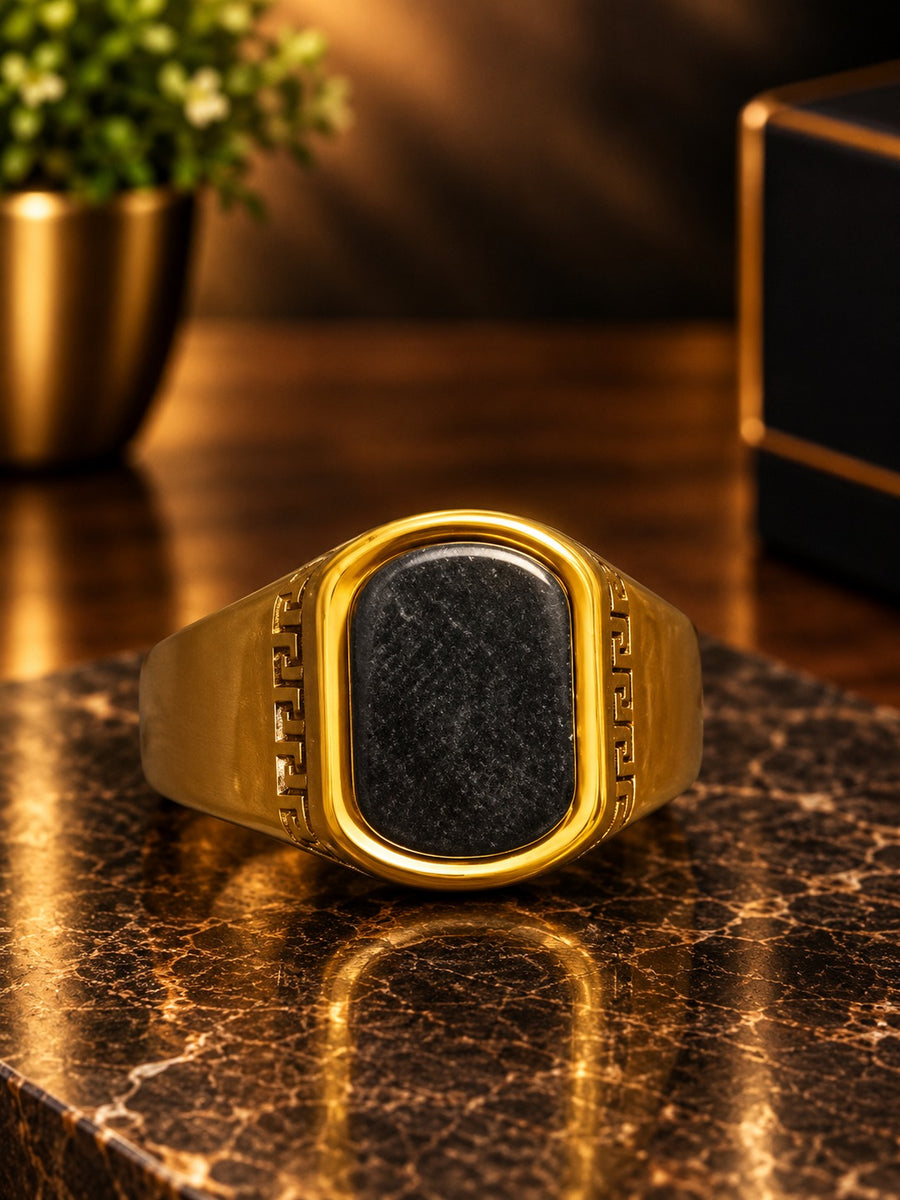 Versace style men's Italian ring