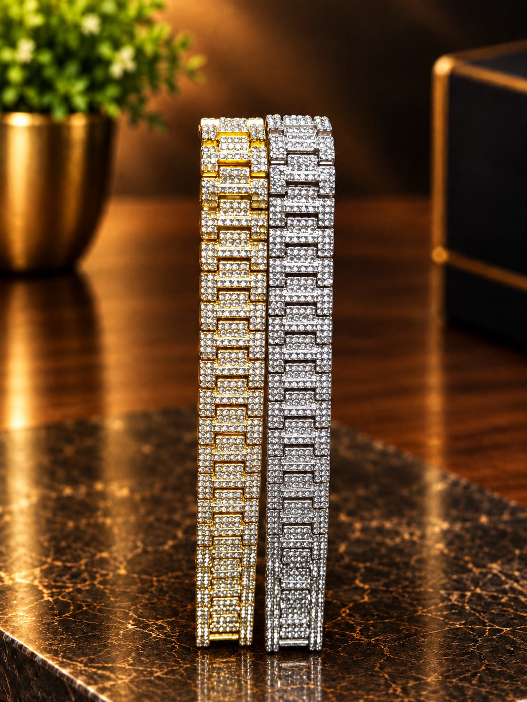 Stone iced bracelet