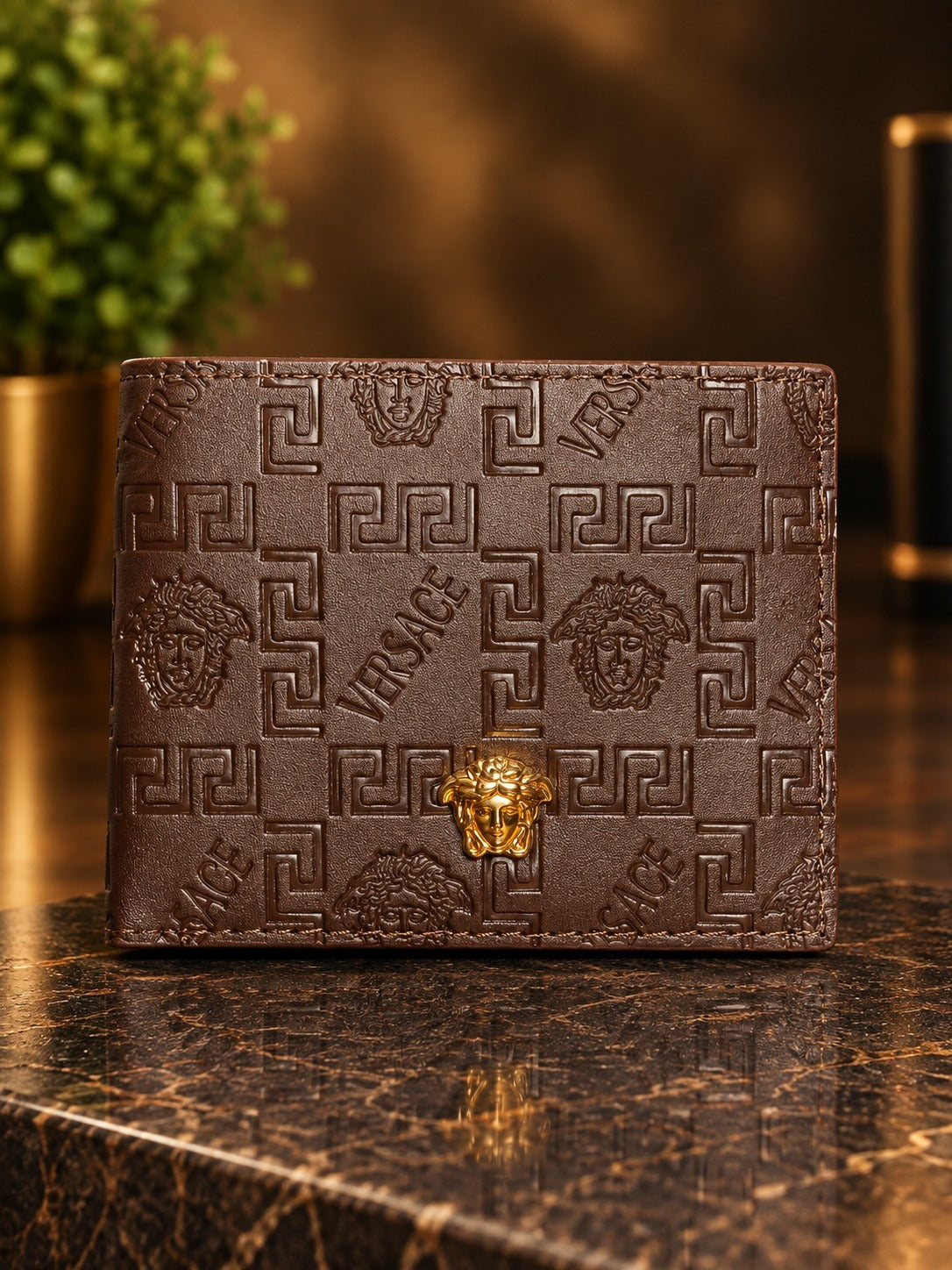 Versace style short wallet premium quality
