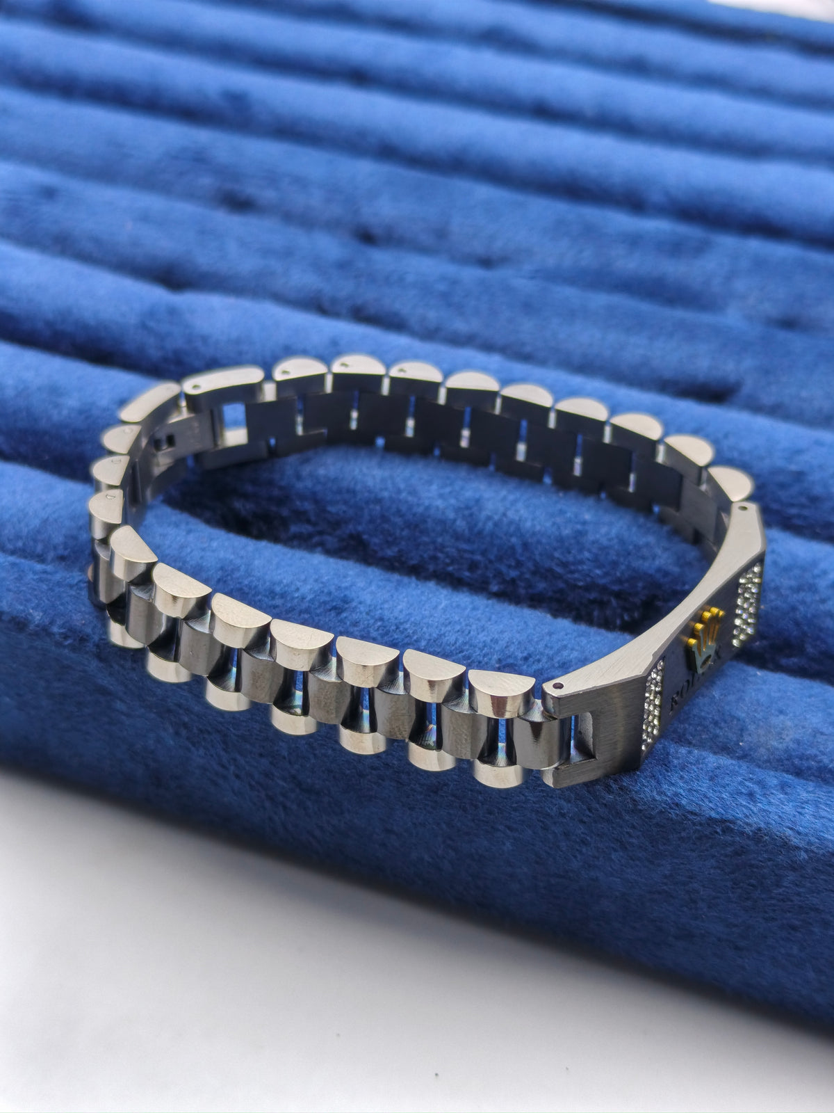 Black ROLEX Crown Jubilee Bracelet