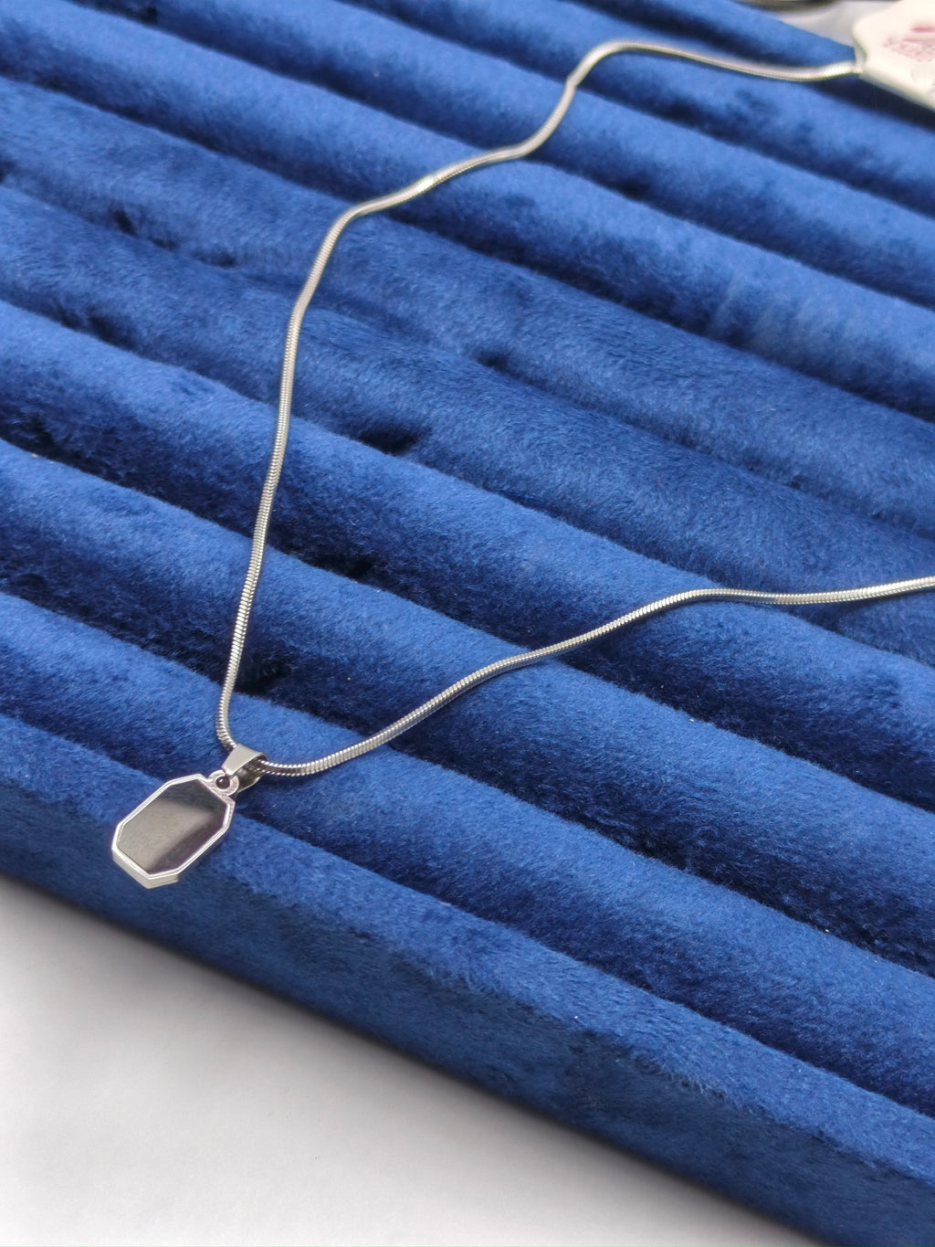Square Gemstone Pendant Dual Stone