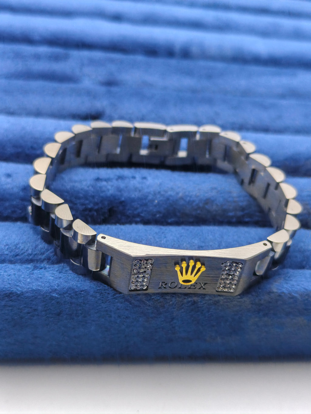 Black ROLEX Crown Jubilee Bracelet