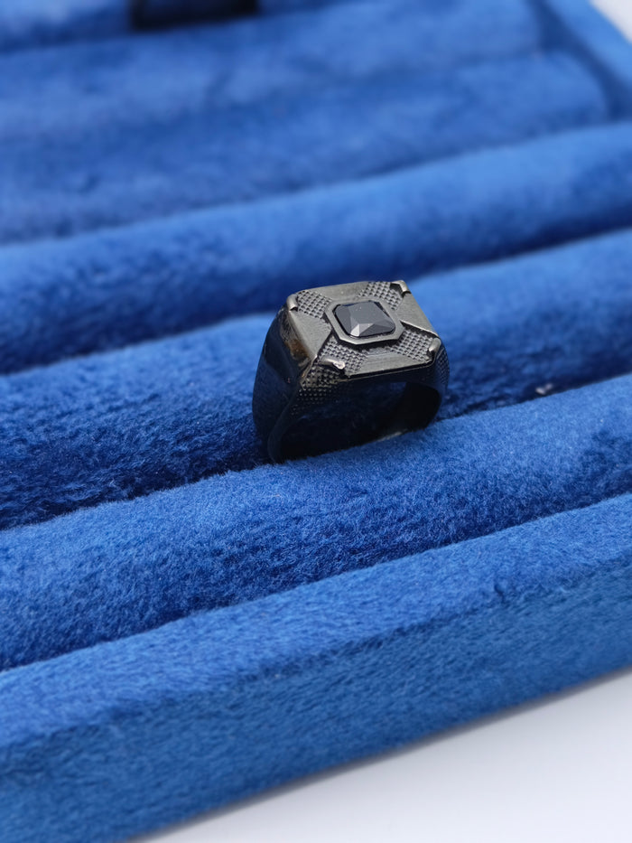 Black Diamond Style Ring