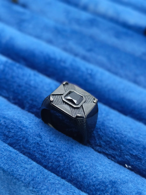 Black Diamond Style Ring