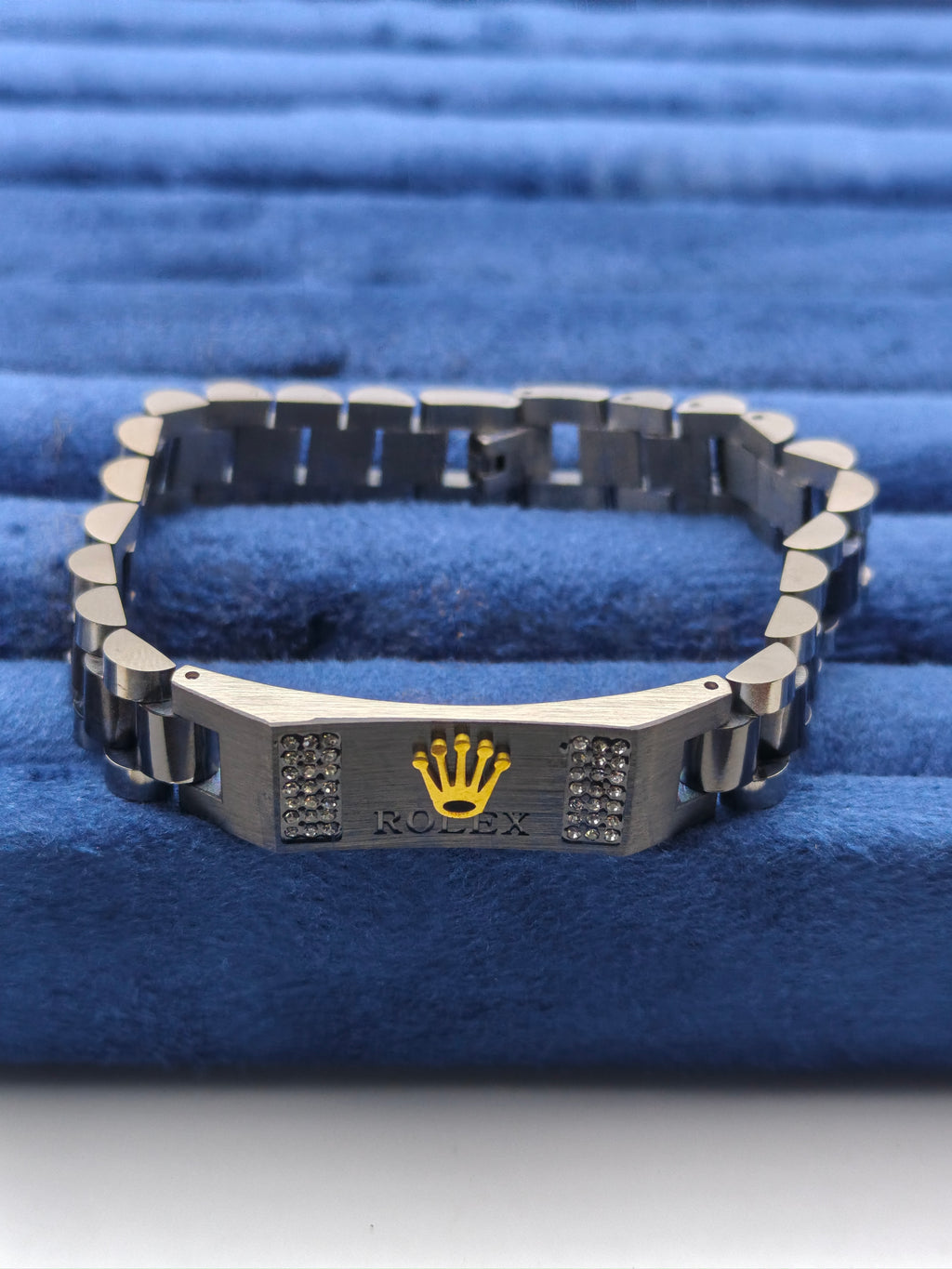 Black ROLEX Crown Jubilee Bracelet