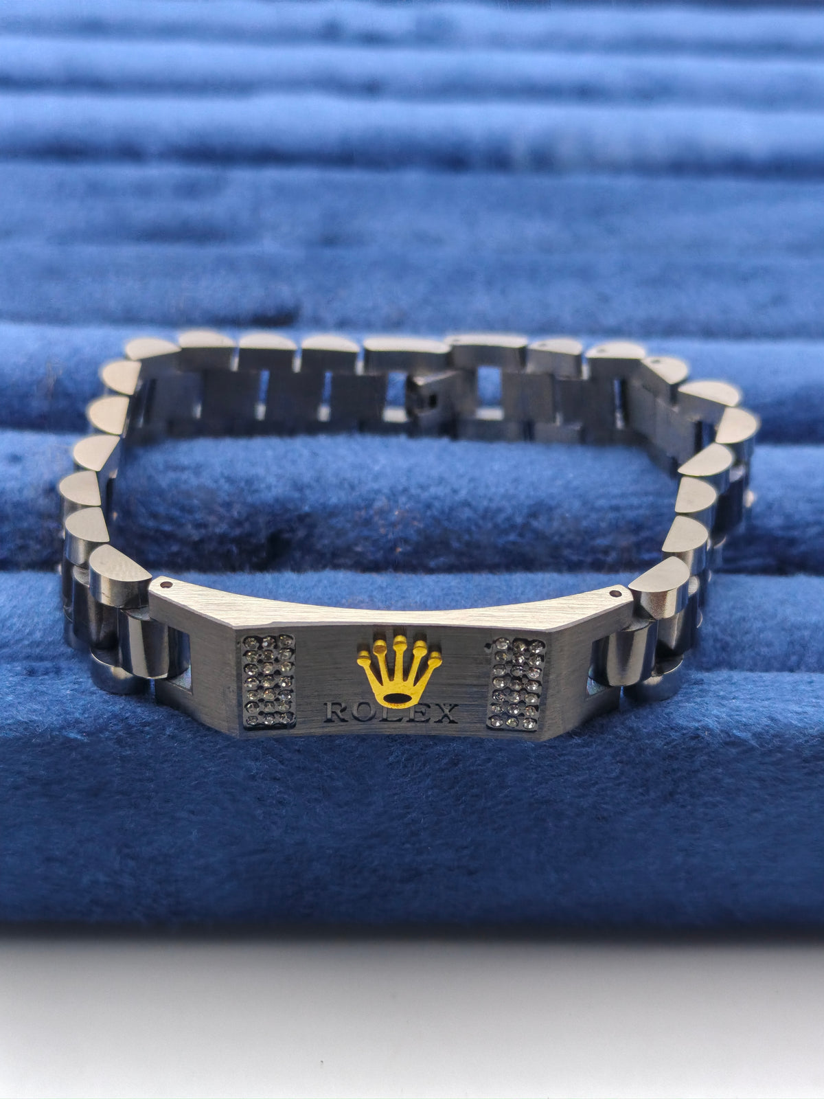 Black ROLEX Crown Jubilee Bracelet