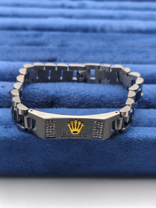 Black ROLEX Crown Jubilee Bracelet